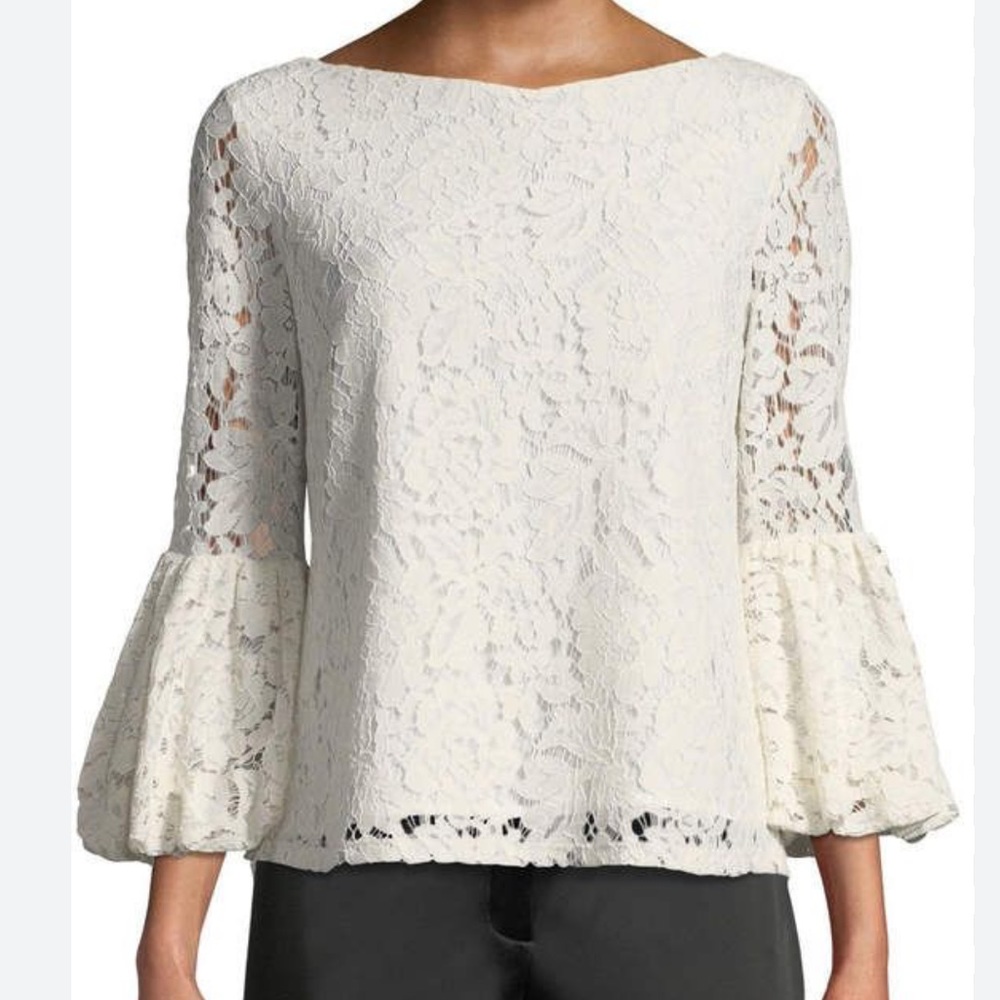 Cream Lace Laundry by Shelli Segal Blouse